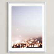"Warm Evening I" - Art Print in City Sky by Caroline Mint - Framed