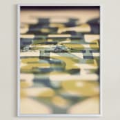 "Letterpress Proof" - Art Print in Worn Blue by 45wall design - Framed