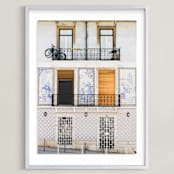 "Tiles of Portugal" - Art Print in Portuguese Tile by Annie Montgomery - Framed