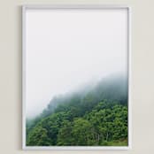 "Foggy mountain" - Art Print in fern by Aniko Levai - Framed