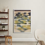 "Letterpress Proof" - Art Print in Worn Blue by 45wall design - In a Room