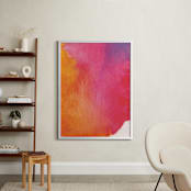 "Rainbow" - Art Print in Raspberry Rose by Artsy Canvas Girl Designs - In a Room