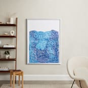"Ocean" - Art Print in Sky Blue by Kanika Mathur - In a Room
