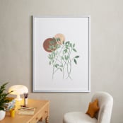 "Paper Leaves" - Art Print in soft green by Erin McCluskey Wheeler - In a Room