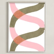 "Linked" - Art Print in Tutti Frutti by Bethania Lima - Framed