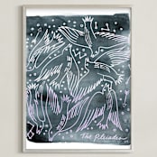 "The Pleiades" - Art Print in Midnight  by Eve Schultz - Framed