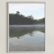 "Lake Parker" - Art Print in Evergreen by Amy Hall - Framed
