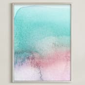 "Fantasia" - Art Print in Aqua by Artsy Canvas Girl Designs - Framed