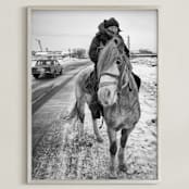 "Modern Nomad" - Art Print in Snow White by Mark Kirby - Framed