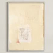 "shrewdly" - Art Print in beige by Kamala Nahas - Framed