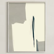 "Crevasse 2" - Art Print in Light Cream by Simona Gocan - Framed