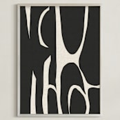 "Yonami" - Art Print in Black by Black Botanic - Framed