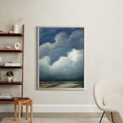 "Afternoon Fog" - Art Print in Cornflower by Kelly Money - In a Room