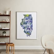 "Illinois (Violet)" - Art Print in Violet by Holly Whitcomb - In a Room