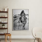 "Modern Nomad" - Art Print in Snow White by Mark Kirby - In a Room