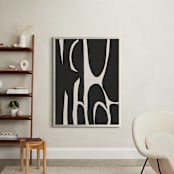 "Yonami" - Art Print in Black by Black Botanic - In a Room