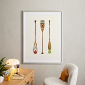 "Let's Get Paddles" - Art Print in Wood by SUWACHI - In a Room
