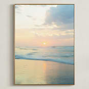 "Happy Hours" - Art Print in Golden Pink by Cristina Marie - Framed Canvas