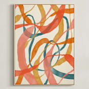 "Orange Twist" - Art Print in Orange by ALICIA BOCK - Framed Canvas
