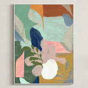 "Birthday Bouquet I" - Art Print in Peach Paradise by cyrille gulassa - Framed Canvas