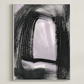"Hidden and Revealed I" - Art Print in Lilac by Angela Simeone - Framed Canvas