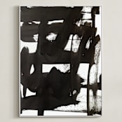 "Inked" - Art Print in Black Ink by Deborah Velasquez - Framed Canvas