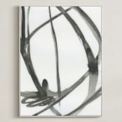 "Plant Cell 4" - Art Print in Black and White by Mary Gaspar - Framed Canvas