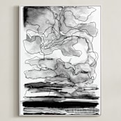 "Kansas" - Art Print in Black & White by Stephanie Nowotarski - Framed Canvas