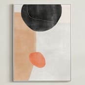 "Journey 04" - Art Print in Burnt Sienna by WeArt - Framed Canvas