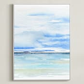 "Muse Triptych (center)" - Art Print in sea by Roberta Hoiness Art - Framed Canvas