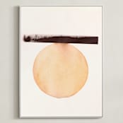 "Stoic 011" - Art Print in Sunset Umber by jinseikou - Framed Canvas