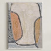 "calm distress" - Art Print in beachy grey by Kate Cawood - Framed Canvas