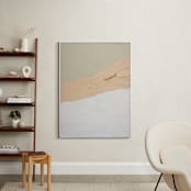 "Muted Abstract Diptych II" - Art Print in peach by Caryn Owen - In a Room