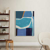 "Contrast" - Art Print in Ocean Blue by Lena Erysheva - In a Room