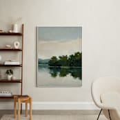 "Tranquil Waters III" - Art Print in Lake by Stephanie Goos Johnson - In a Room