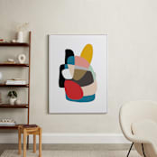 "Up Down and Back Around" - Art Print in Cerulean by Christina Flowers - In a Room