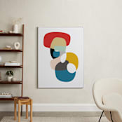 "Off the Coast On the Shore" - Art Print in Cerulean by Christina Flowers - In a Room
