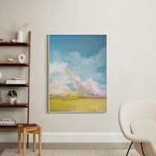 "Summer Winds" - Art Print in Golden Yellow by Emily Jeffords - In a Room