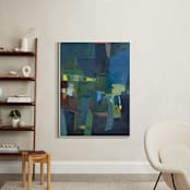 "My City I" - Art Print in Blue Green by MM20 - In a Room