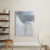 "Construct 3" - Art Print in Soft Blues by Ashleigh Ninos - In a Room