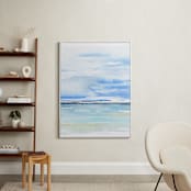 "Muse Triptych (center)" - Art Print in sea by Roberta Hoiness Art - In a Room