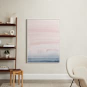 "Cascading Sky" - Art Print in Blush Pink by Little Valley Studio - In a Room