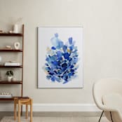 "Sea Glass" - Art Print in Ocean Blue by Yao Cheng Design - In a Room