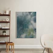 "Whispers Of the Mist" - Art Print in Teal by Roopali - In a Room