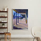 "Melting Reality" - Art Print in Cool Beige by Sue MacLeod-Beere - In a Room