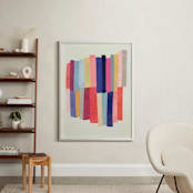 "Barred" - Art Print in White by melanie mikecz - In a Room