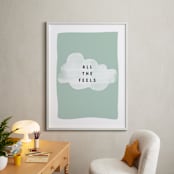 "all the feels" - Art Print in aqua by Lindsay Stetson Thompson - In a Room