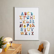 "Robot Alphabet" - Art Print in Primary by Joseph Apel - In a Room