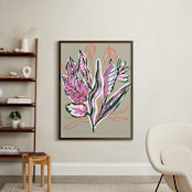 "Radiant Growth Tropical Botanical" - Art Print in Growing Green by Nikkita Cohoon - In a Room