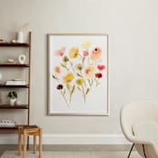 "Collected on a Walk" - Art Print in Sunflower by Lindsay Megahed - In a Room